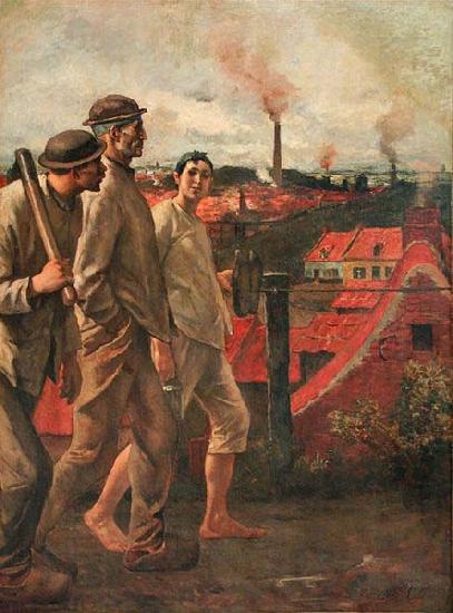 Constantin Meunier Return from the Mine China oil painting art